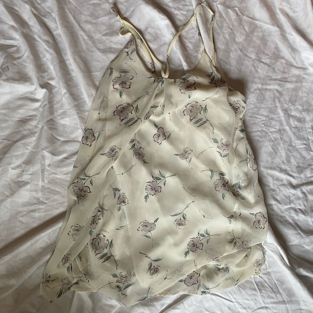 Cream flowery dress